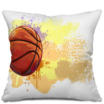 Basketball Banner All Elements Are In Separate Layers And Grouped Pillows 85562316