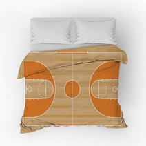 Basketball Court Floor With Line On Wood Pattern Texture Background Basketball Field Vector Bedding 249298691