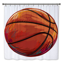 Basketball Created By Professional Artist This Illustration Is Created By Wacom Tabletby Using Grunge Textures And Brushes Bath Decor 85441508