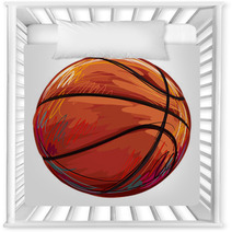 Basketball Created By Professional Artist This Illustration Is Created By Wacom Tabletby Using Grunge Textures And Brushes Nursery Decor 85441508