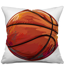 Basketball Created By Professional Artist This Illustration Is Created By Wacom Tabletby Using Grunge Textures And Brushes Pillows 85441508