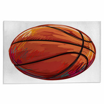 Basketball Created By Professional Artist This Illustration Is Created By Wacom Tabletby Using Grunge Textures And Brushes Rugs 85441508