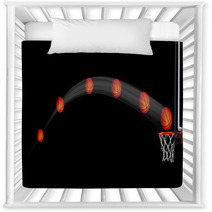 Basketball Flying In The Air Nursery Decor 213425181