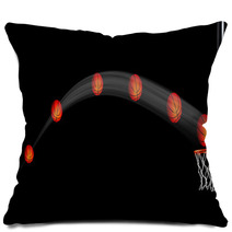 Basketball Flying In The Air Pillows 213425181