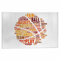 Basketball Word Cloud Concept Rugs 80254526