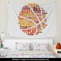 Basketball Word Cloud Concept Wall Art 80254526