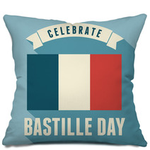 Bastille Day Card Design Pillows 66918935