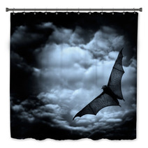 Bat Flying In The Dark Cloudy Sky Bath Decor 6795024