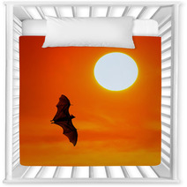 Bats Flying At Sunset Nursery Decor 100536517