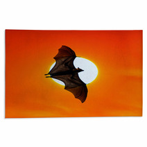 Bats Flying At Sunset Rugs 100536511