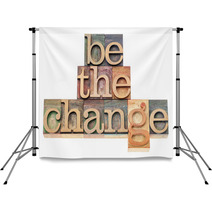 Be The Change In Wood Type Backdrops 48836774