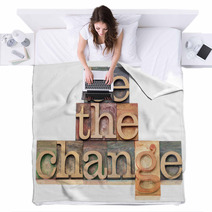 Be The Change In Wood Type Blankets 48836774