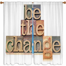 Be The Change In Wood Type Window Curtains 48836774