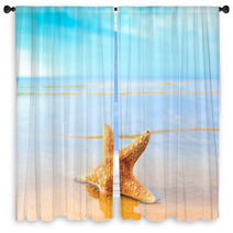 Beach Sea Fish Window Curtains 71983506
