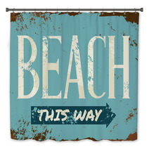 Beach Tin Sign Bath Decor 66124984