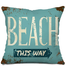Beach Tin Sign Pillows 66124984
