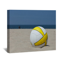 Beach Volleyball In Sand Wall Art 33943895