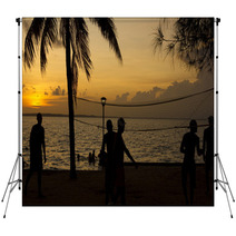 Beach Volleyball, Sunset On The Beach Backdrops 36310446