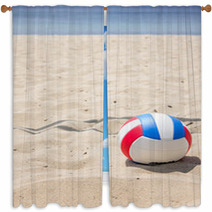Beach Volleyball Window Curtains 43843392