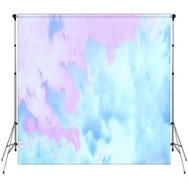 Beatiful Sky With Clouds Artistic Background Craft Painting Landscape Backdrops 309688149