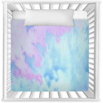 Beatiful Sky With Clouds Artistic Background Craft Painting Landscape Nursery Decor 309688149
