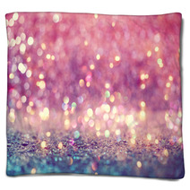 Beautiful Abstract Shiny Light And Glitter Background Blankets 183509631