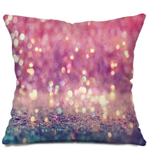 Beautiful Abstract Shiny Light And Glitter Background Pillows 183509631