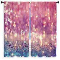 Beautiful Abstract Shiny Light And Glitter Background Window Curtains 183509631