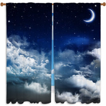 Beautiful Background, Nightly Sky Window Curtains 55657351