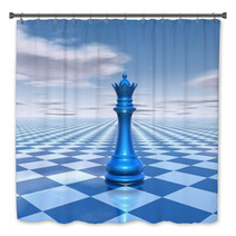 Beautiful Background With Chess Queen Bath Decor 60755745