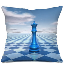 Beautiful Background With Chess Queen Pillows 60755745
