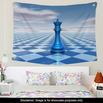Beautiful Background With Chess Queen Wall Art 60755745
