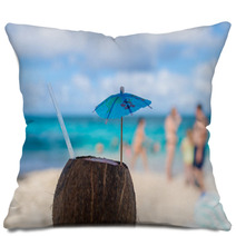 Beautiful Beach In Nassau Bahamas Pillows 137873419
