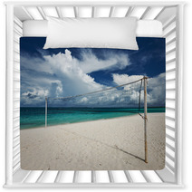 Beautiful Beach With Volleyball Net Nursery Decor 60872573