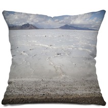 Beautiful Bonneville Salt Flats After A Summer Rain Storm Pillows 68304609