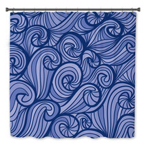 Beautiful Curly Waves Seamless Pattern. Bath Decor 68076689