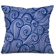 Beautiful Curly Waves Seamless Pattern. Pillows 68076689