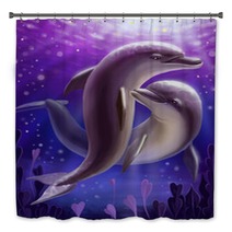 Beautiful Dolphins Bath Decor 121536689