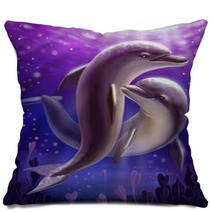 Beautiful Dolphins Pillows 121536689