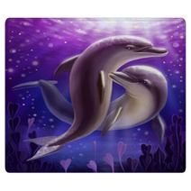 Beautiful Dolphins Rugs 121536689