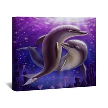 Beautiful Dolphins Wall Art 121536689