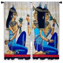 Beautiful Egyptian Papyrus Window Curtains 5711770