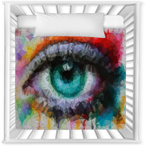 Beautiful Eye In Geometric Styling Abstract Geometric Background Nursery Decor 63235405