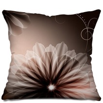 Beautiful Flowers And A Card With A Monogram Pillows 55480696