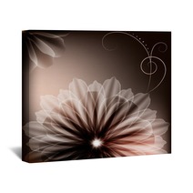 Beautiful Flowers And A Card With A Monogram Wall Art 55480696