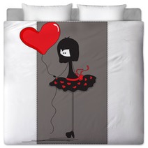 Beautiful Gothic Girl With Ball Bedding 55376044