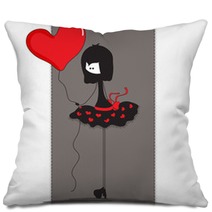 Beautiful Gothic Girl With Ball Pillows 55376044