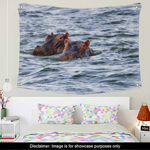 Beautiful Hippos At Naivasha Lake Wall Art 60036235