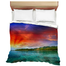 Beautiful Island View From The Ocean Bedding 60047345