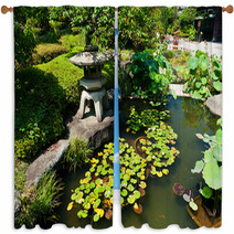Beautiful Japanese Garden Window Curtains 36820425